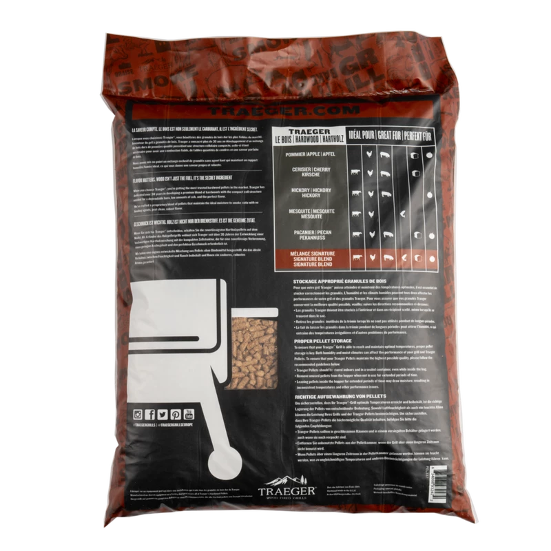 TRAEGER SIGNATURE BLEND BBQ WOOD PELLETS 2 TRAEGER SIGNATURE BLEND BBQ WOOD PELLETS