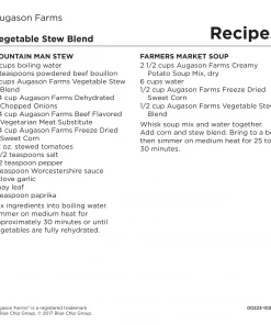 Augason Farms Vegetable Stew Blend 4 Gal. Pail 26 Augason Farms Vegetable Stew Blend 4 Gal. Pail