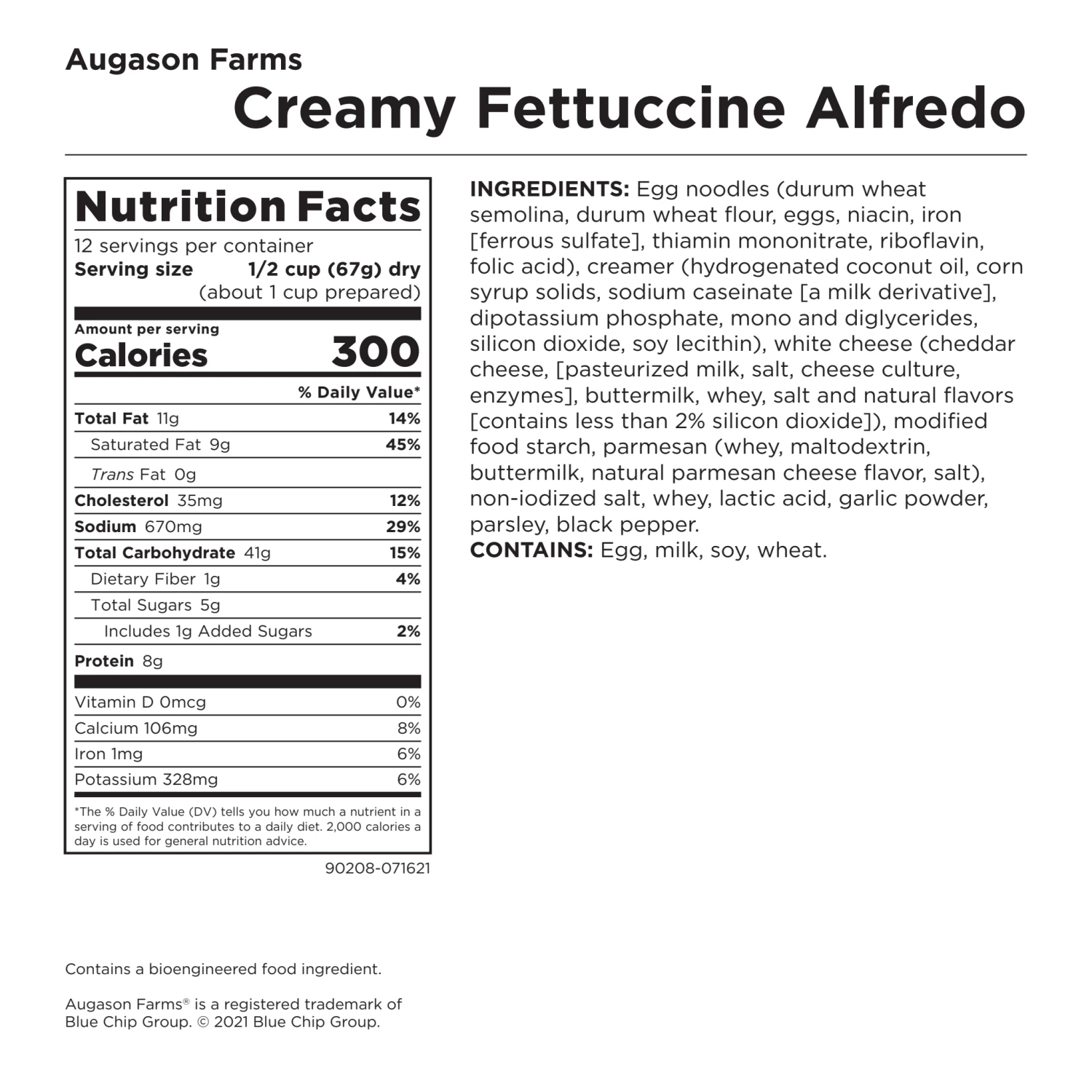 Augason Farms Fettuccini Alfredo Super Pouch 3 Augason Farms Fettuccini Alfredo Super Pouch