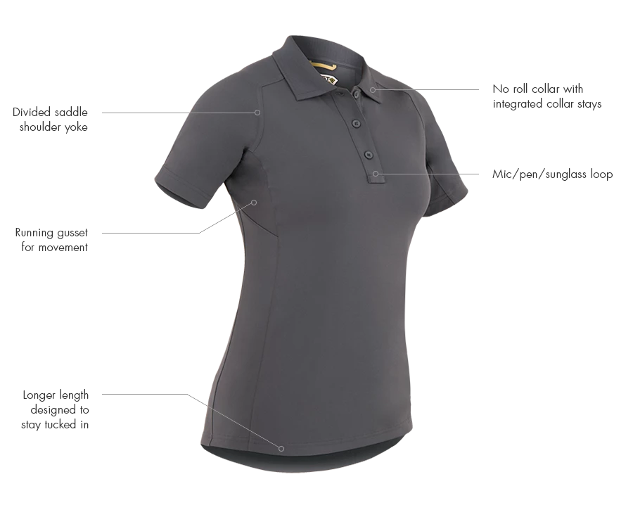 FIRST TACTICAL WOMEN'S PERFORMANCE SHORT SLEEVE POLO 5 FIRST TACTICAL WOMEN'S PERFORMANCE SHORT SLEEVE POLO