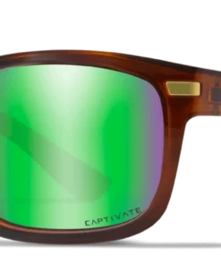 WILEY X HELIX - CAPTIVATE Polarized Green Mirror With Gloss Demi Frame Gear