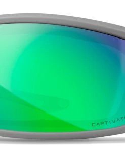 Gear Wiley X Grid Sunglasses - Matte Cool Grey Frame With Captivate Polarized Green Lenses