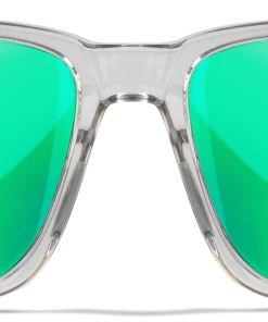 Wiley X Trek Sunglasses - Gloss Crystal Light Grey Frames With Captivate Polarized Green Mirror Lenses Gear