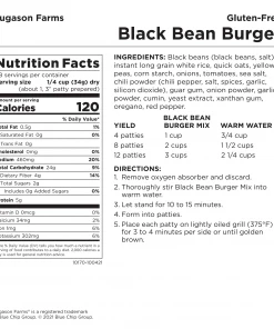 Food & Food Storage Augason Farms Black Bean Burger